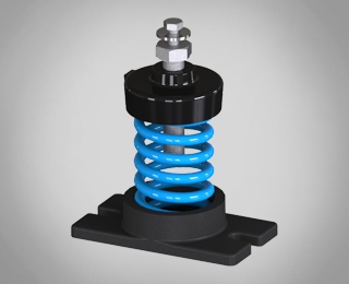 Open Spring Mount - Rubber Base